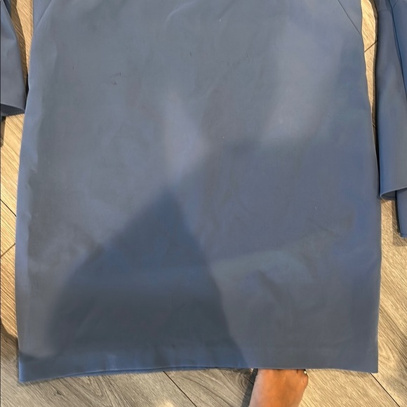 MILLY Blue Ruffled Italian Nicole Dress Sz 10 - Picture 11 of 16